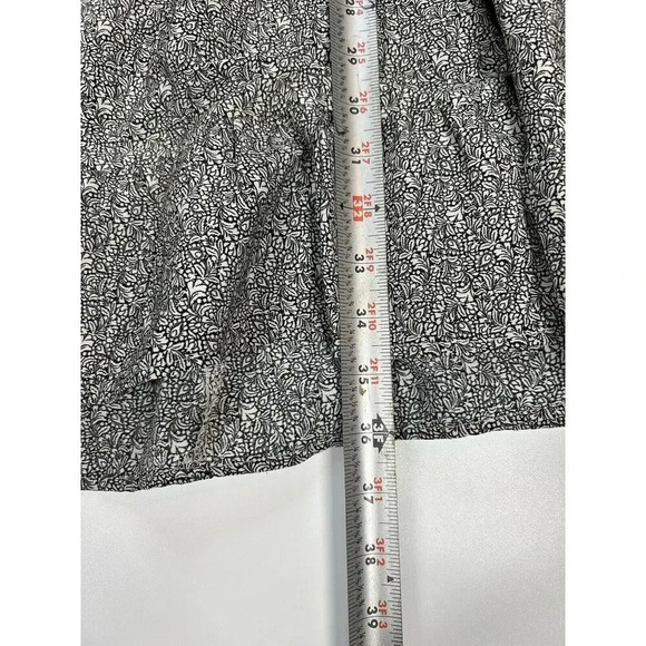 Arula Dress Womens 1X Mini Babydoll Black White Floral Pockets Flutter Sleeve - Picture 6 of 8